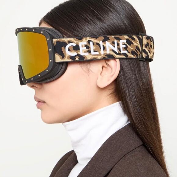 New! Celine Ski Mask C40196U 99C, Gold Mirror, Authentic main image 16